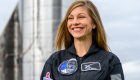 Anna Wilhelm Menon in SpaceX uniform