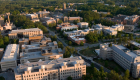 Duke campus aerial shot 