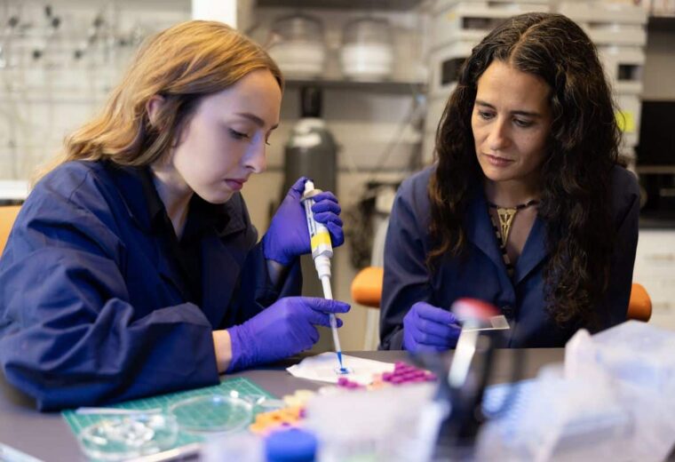 two women working in a science lab