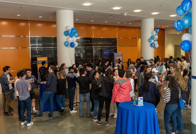 Students, faculty, staff and alumni gather for the inaugural BME reception