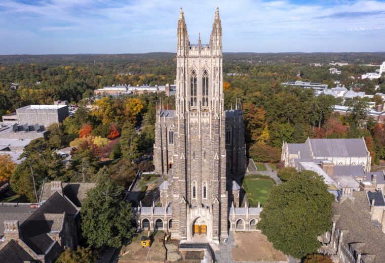 Duke Chapel and Abele Quad at Duke University